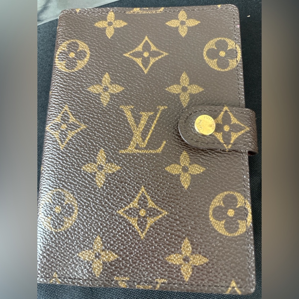 Sold‼️Louis Vuitton Brown and Gold Monogram Agenda